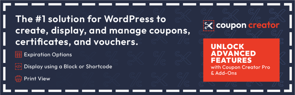 The Coupon Creator plugin for WordPress