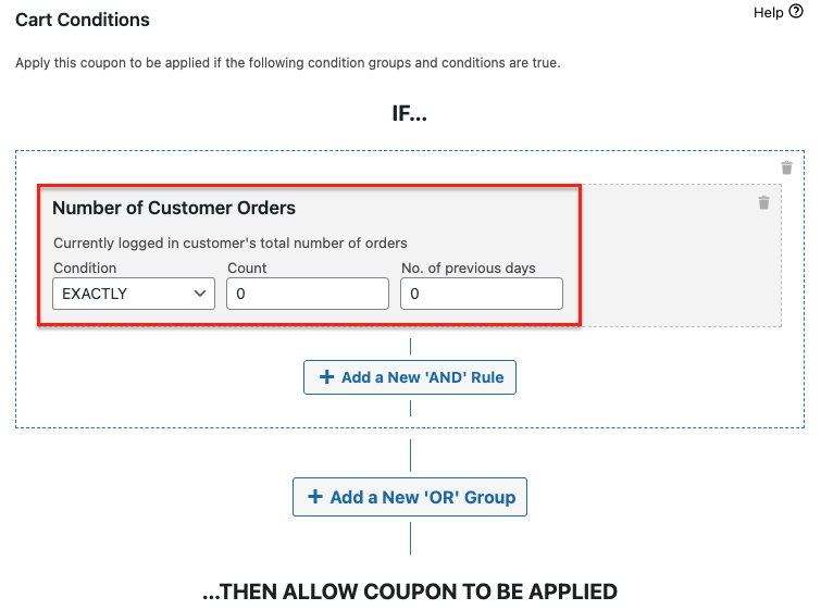 By setting these conditions, you can be sure that your discount offer is only applied to first-time customers, as intended