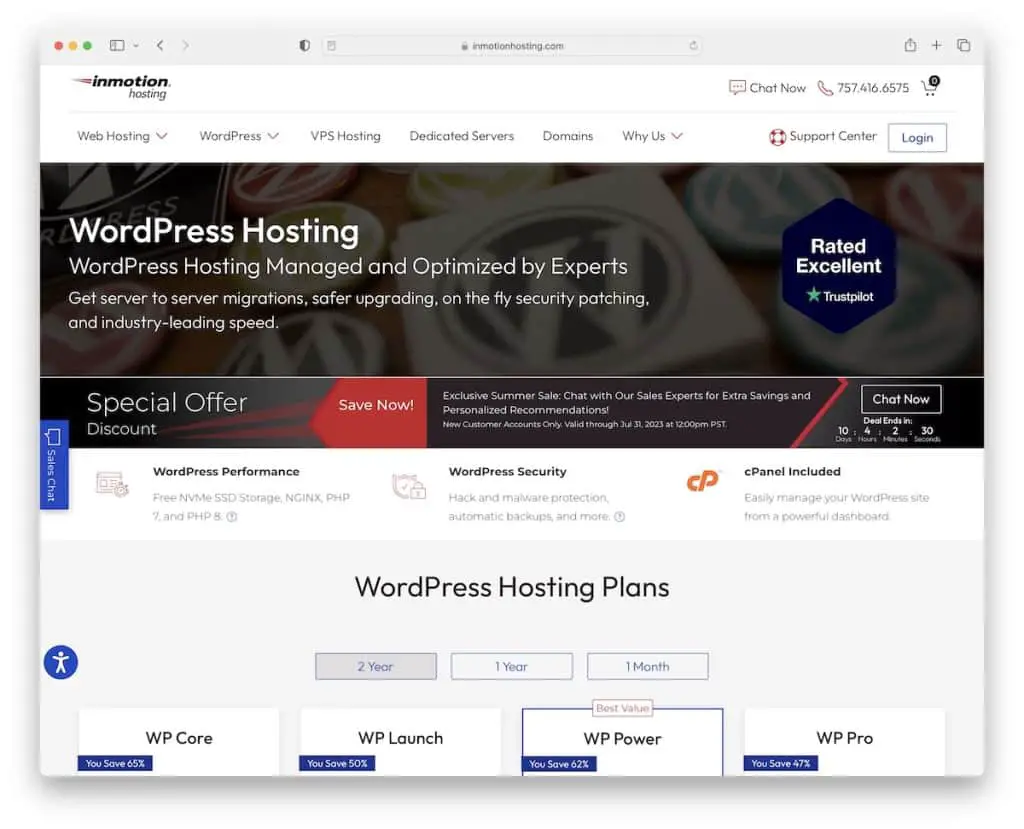 inmotion hosting wordpress hosting canada