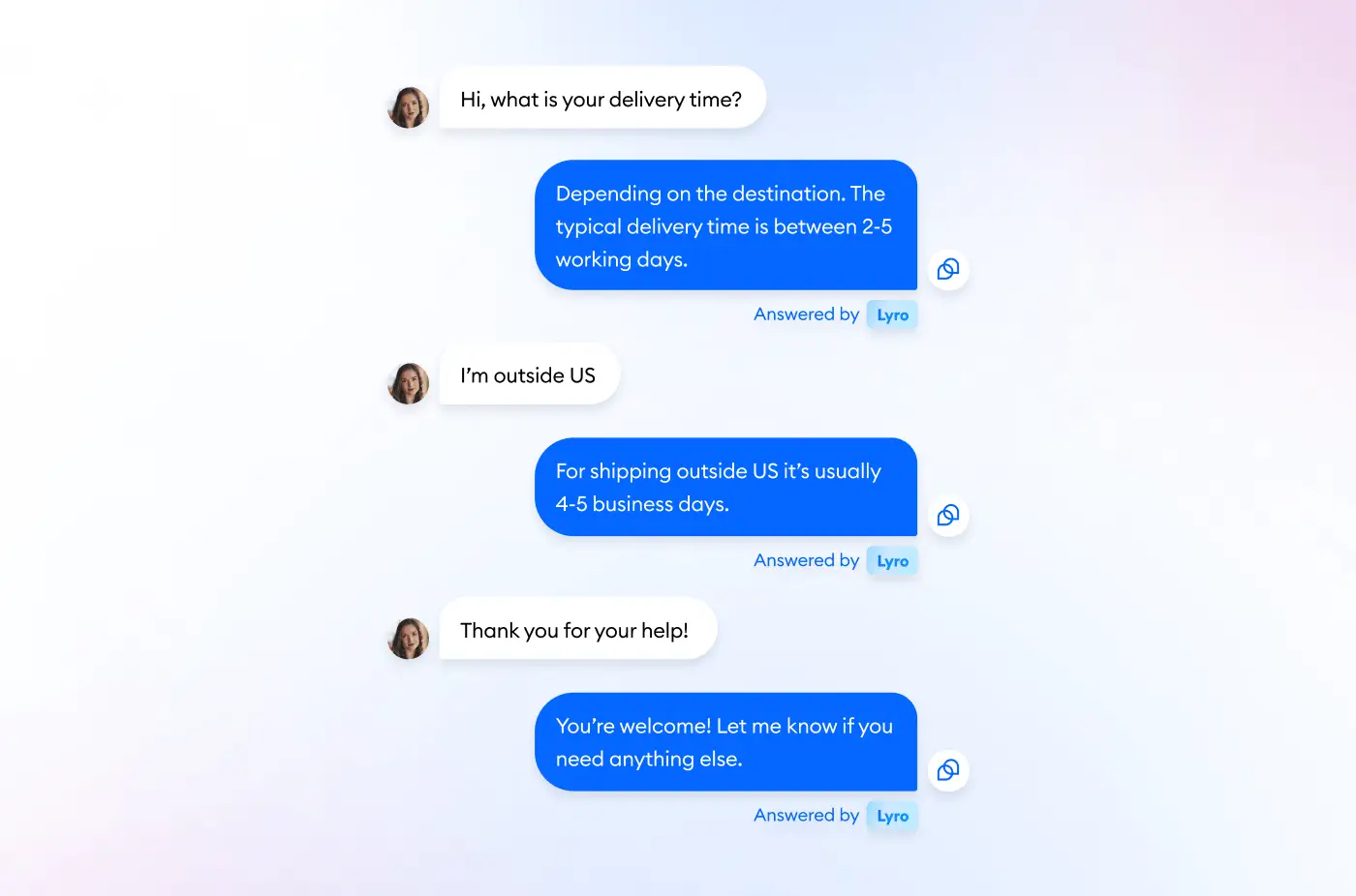 Lyro AI Chatbot بواسطة Tidio