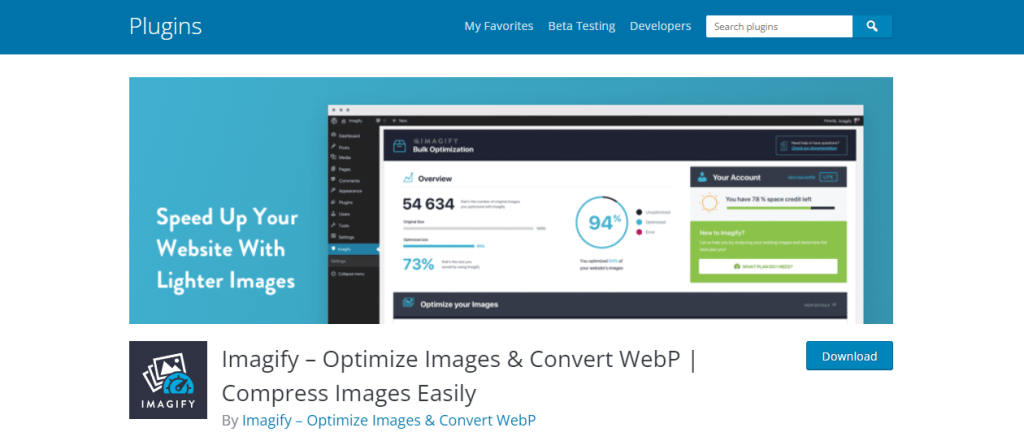 Imagify - البرنامج المساعد WordPress لتحسين محركات البحث