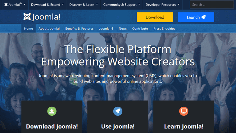Plate-forme flexible Joomla pour la création de site Web