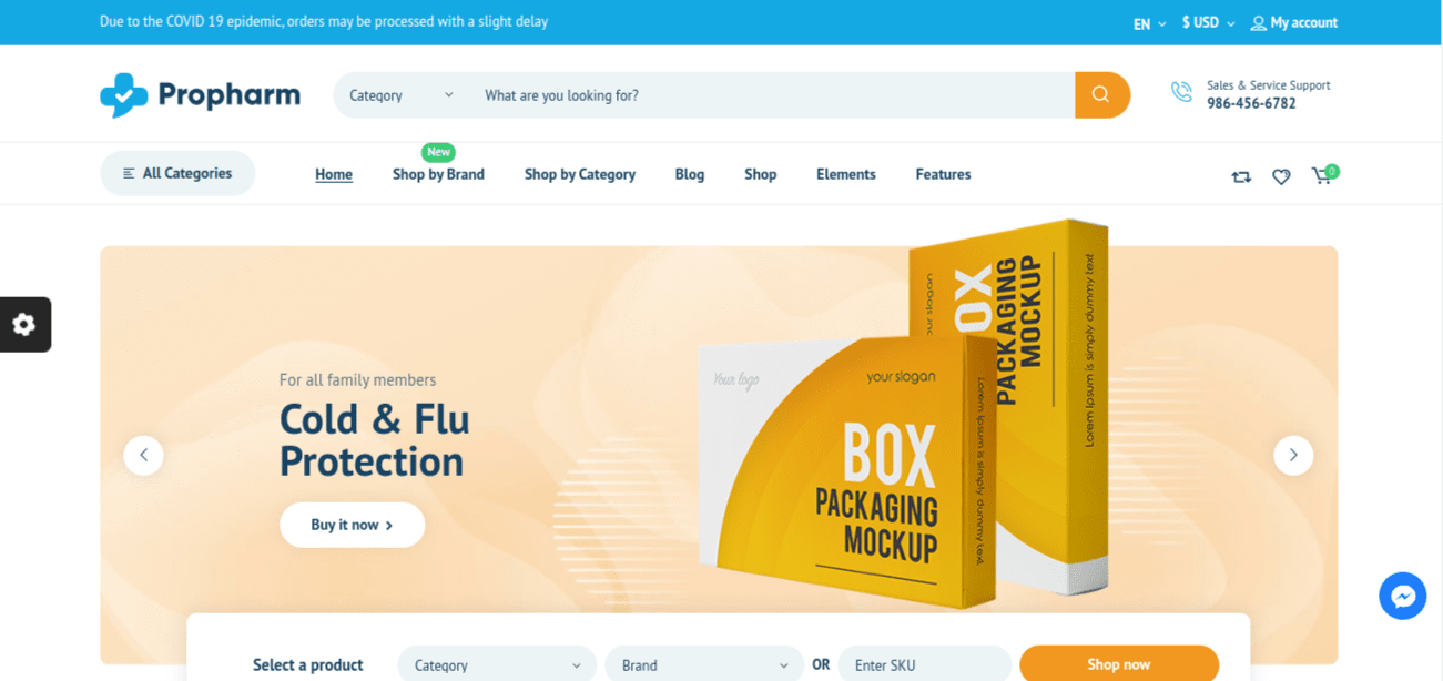 Tema WordPress della farmacia Profarm