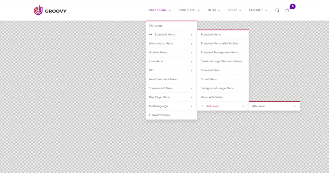 Plugin de meniu dropdown WordPress minimalist