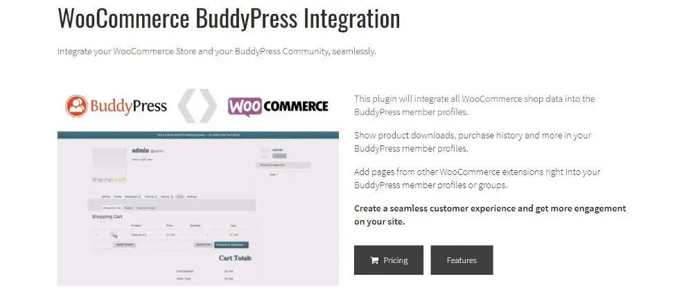 Integrare WooCommerce BuddyPress