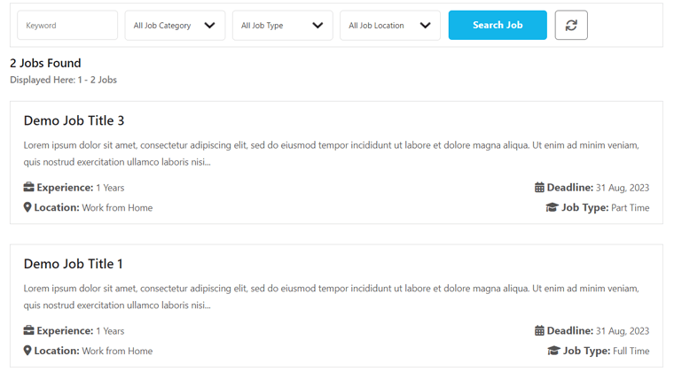 Shortcode para exibir trabalhos de uma categoria