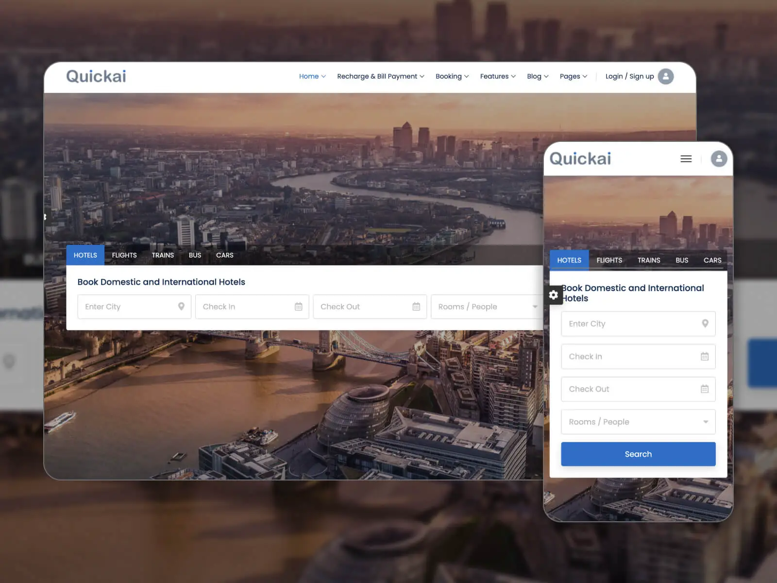 Bild von Quickai – vielseitiges WordPress-Theme für Hotelreservierungsplattformen in den Farbschemata Dimgray, Rosybrown, Snow und Darkslategray