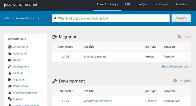 WordPress Jobs