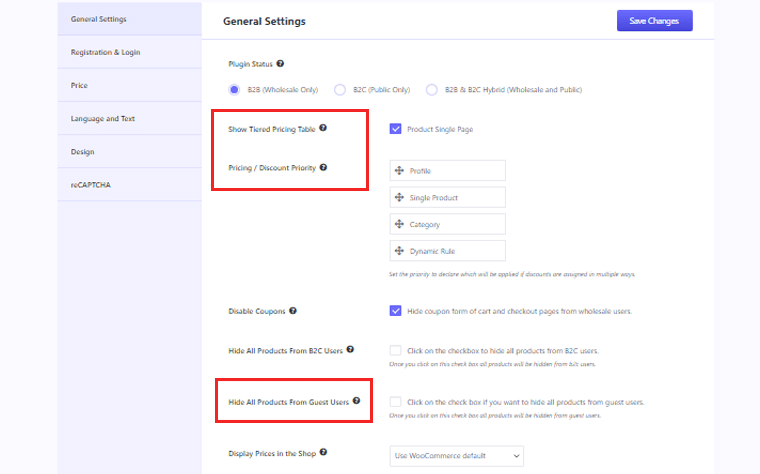 Configurer les paramètres de prix et de remise