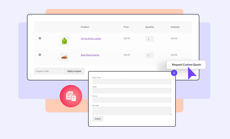 Fonctionnalité de demande de devis - Plugin de vente en gros WholesaleX WooCommerce