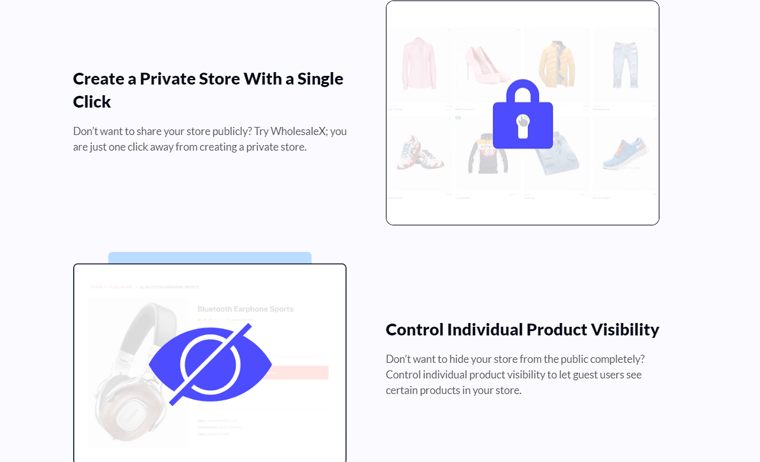 Créez une boutique privée en un seul clic - Plugin de vente en gros WholesaleX WooCommerce