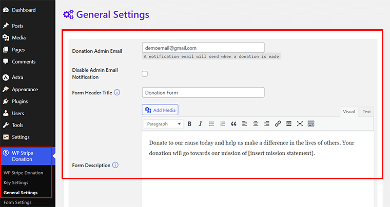 Configuración de los ajustes generales de AidWP