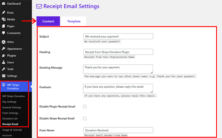 Configurando configurações de e-mail de recebimento