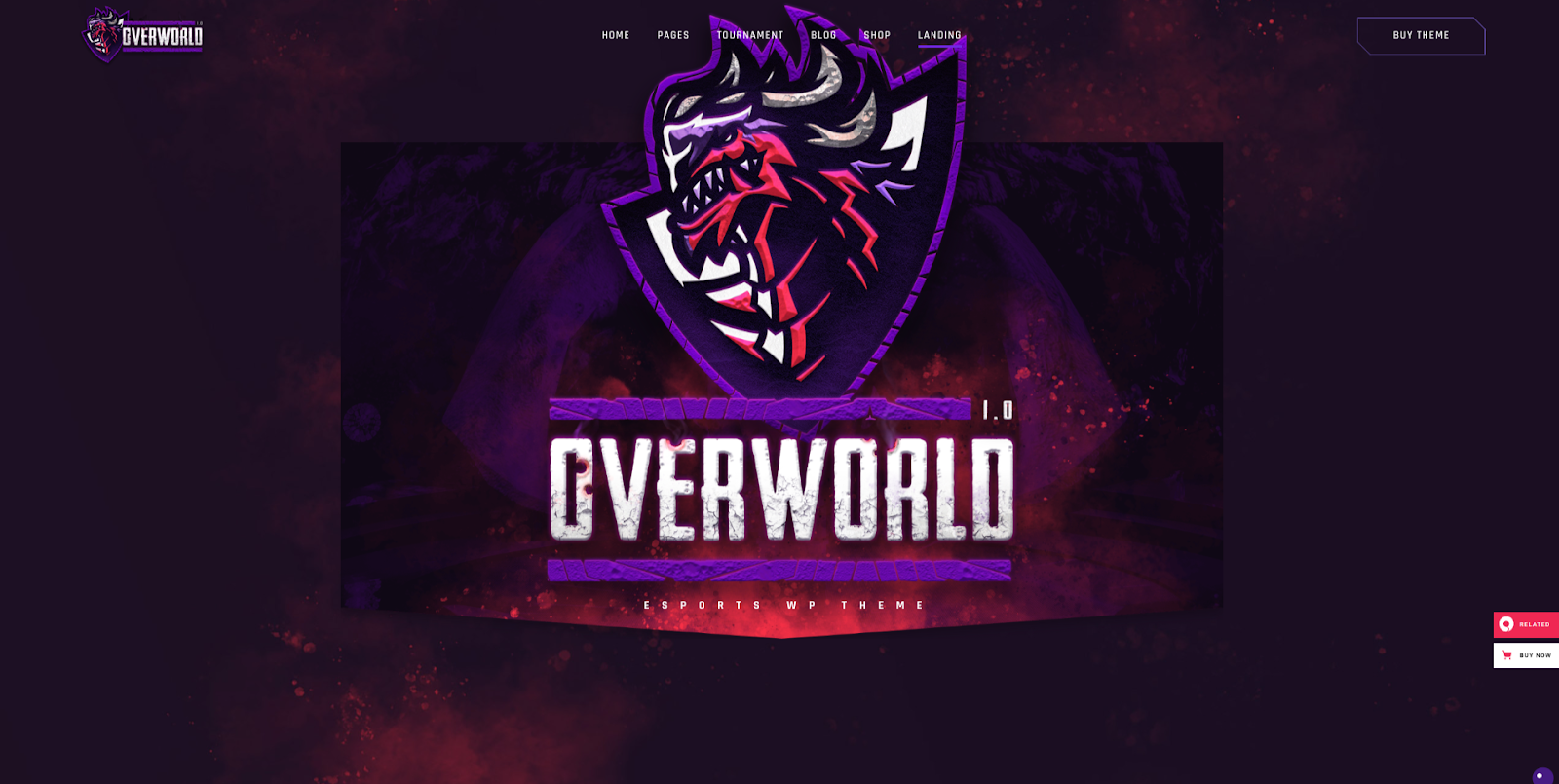 موضوع الألعاب ووردبريس Overworld