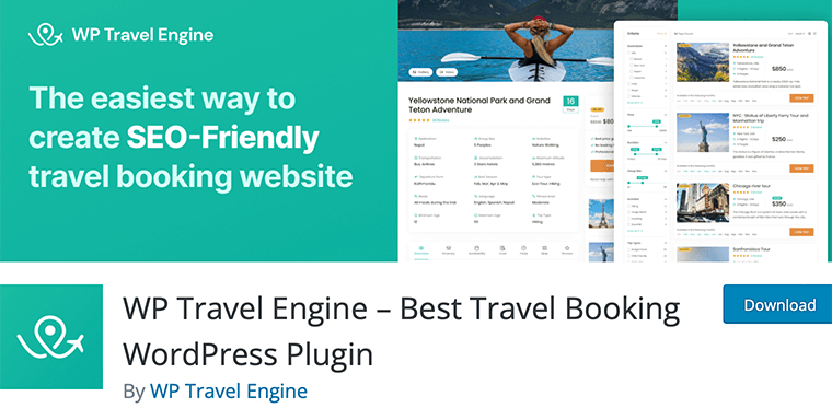 WP Travel Engine – أفضل مكون إضافي لحجز السفر في WordPress