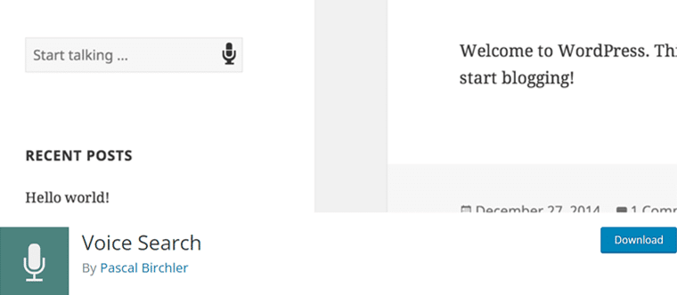Wtyczka WordPress do wyszukiwania głosowego