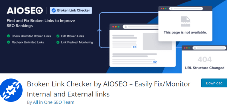 البرنامج المساعد AISEO Link Checker