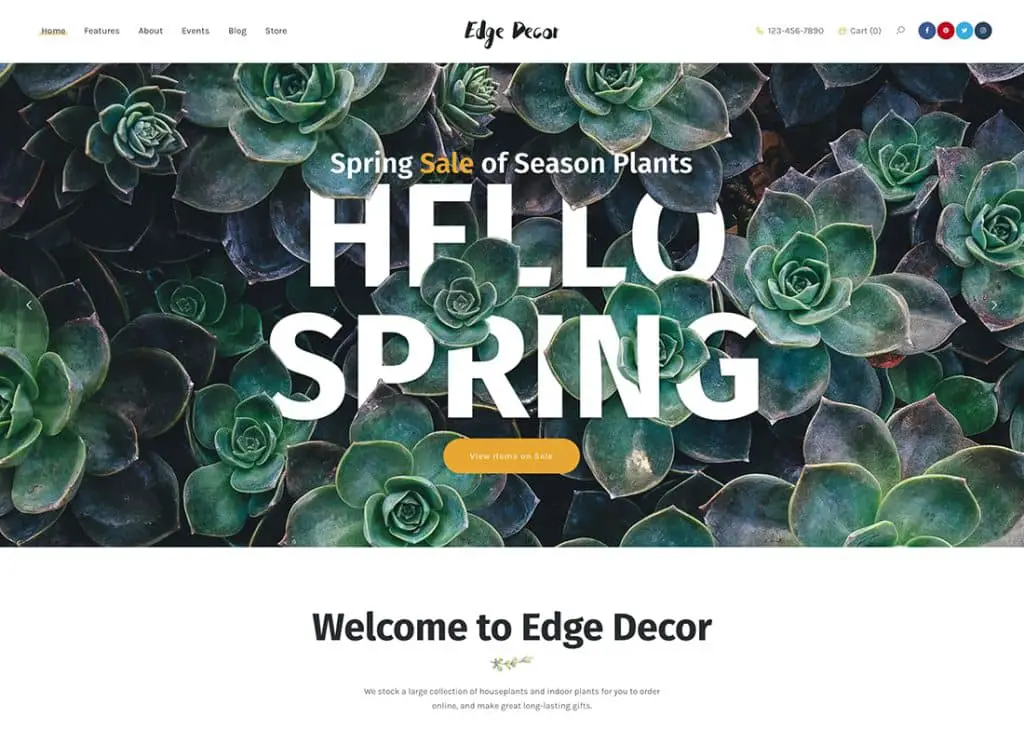 Edge Decor - Tema WordPress moderno de jardinagem e paisagismo