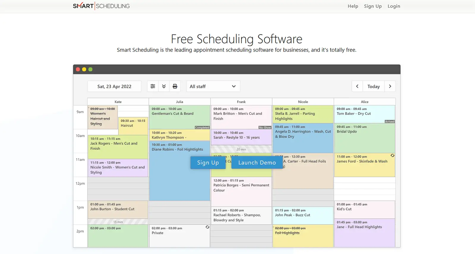 Foto de Smart Scheduling: solución de reserva de citas profesional y gratuita para centros de bienestar con copias de seguridad de datos diarias en una paleta de colores gris oscuro, blanco y negro.