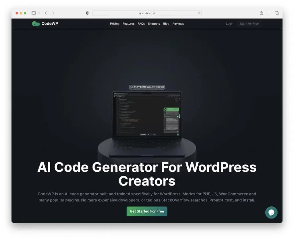 construtor de sites codewp ai