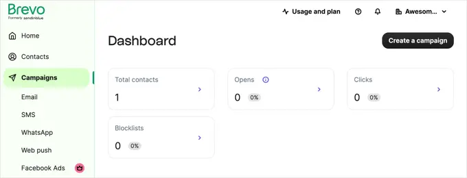 Brevo Campaigns Dashboard