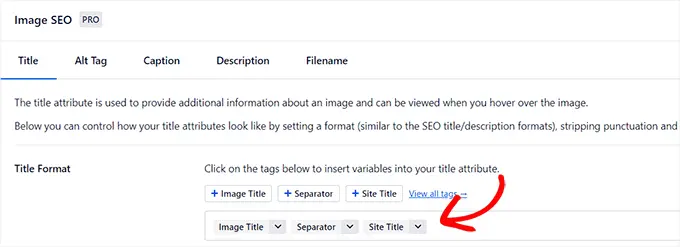 Add smart tags to configure title SEO