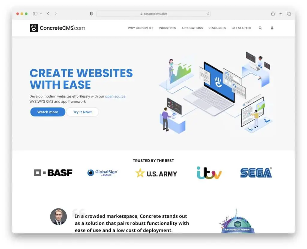 constructor de site-uri web open source concretecms