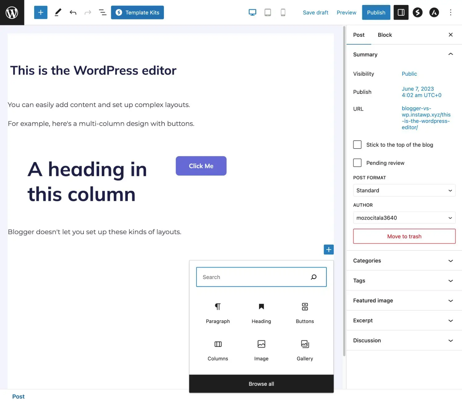 Editor WordPress