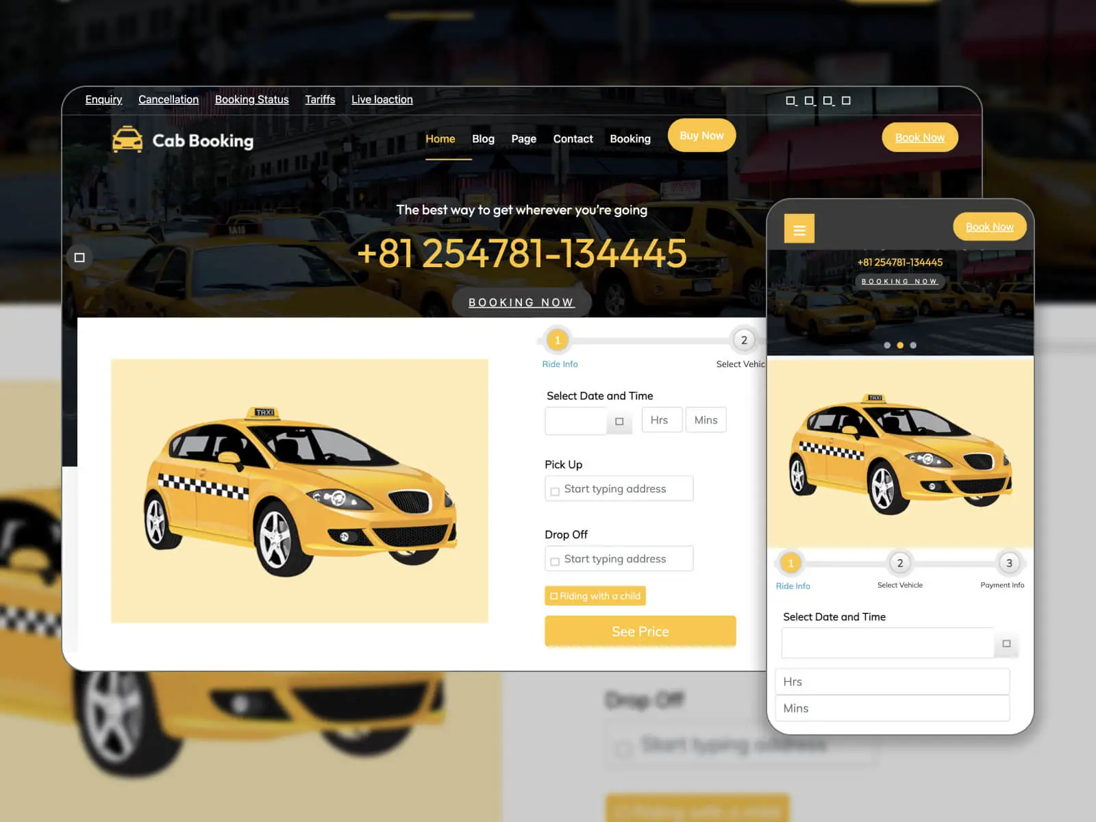 Collage of Taxi Booking - ธีม WordPress ที่สร้างสรรค์และยืดหยุ่นสำหรับการจองเว็บไซต์ในเปรู สีเงิน สีขาว สีดำ และสีม็อคคาซิน