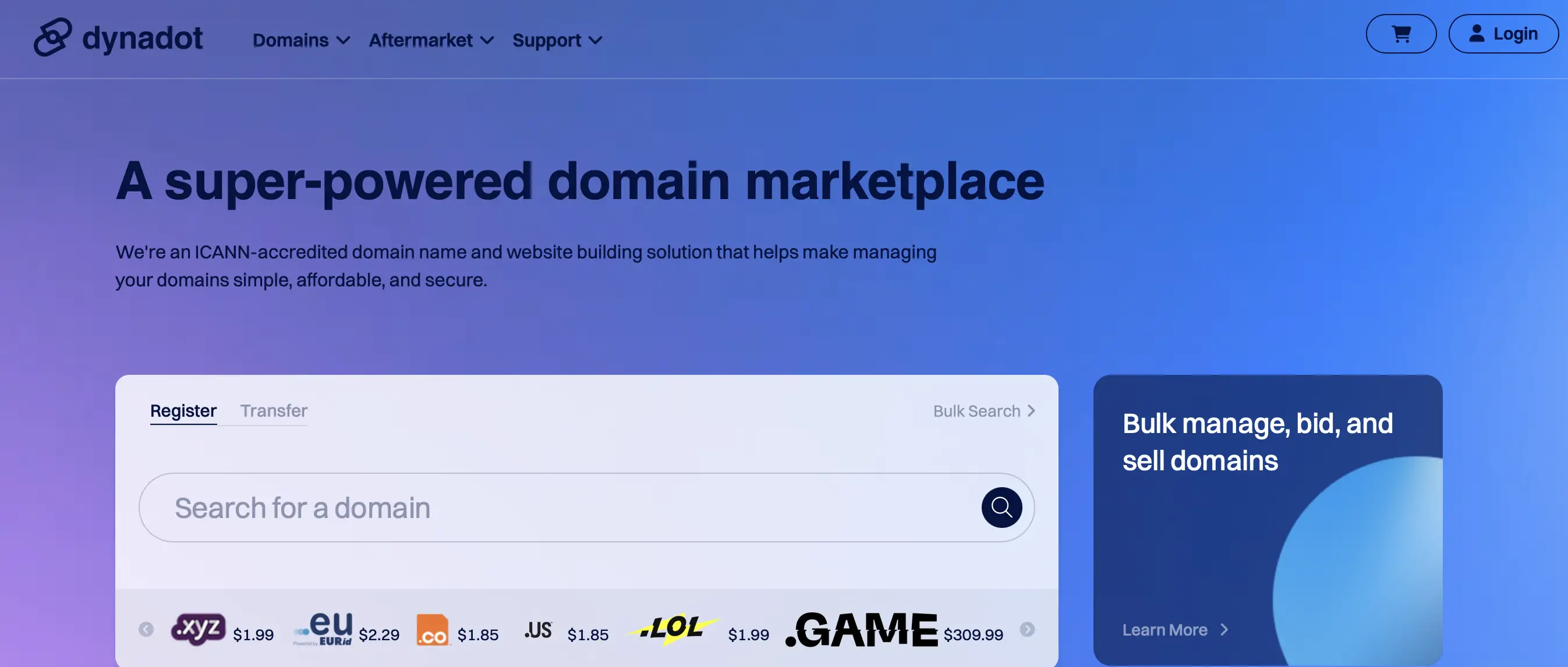 Dynadot — идеальная альтернатива Google Domains.