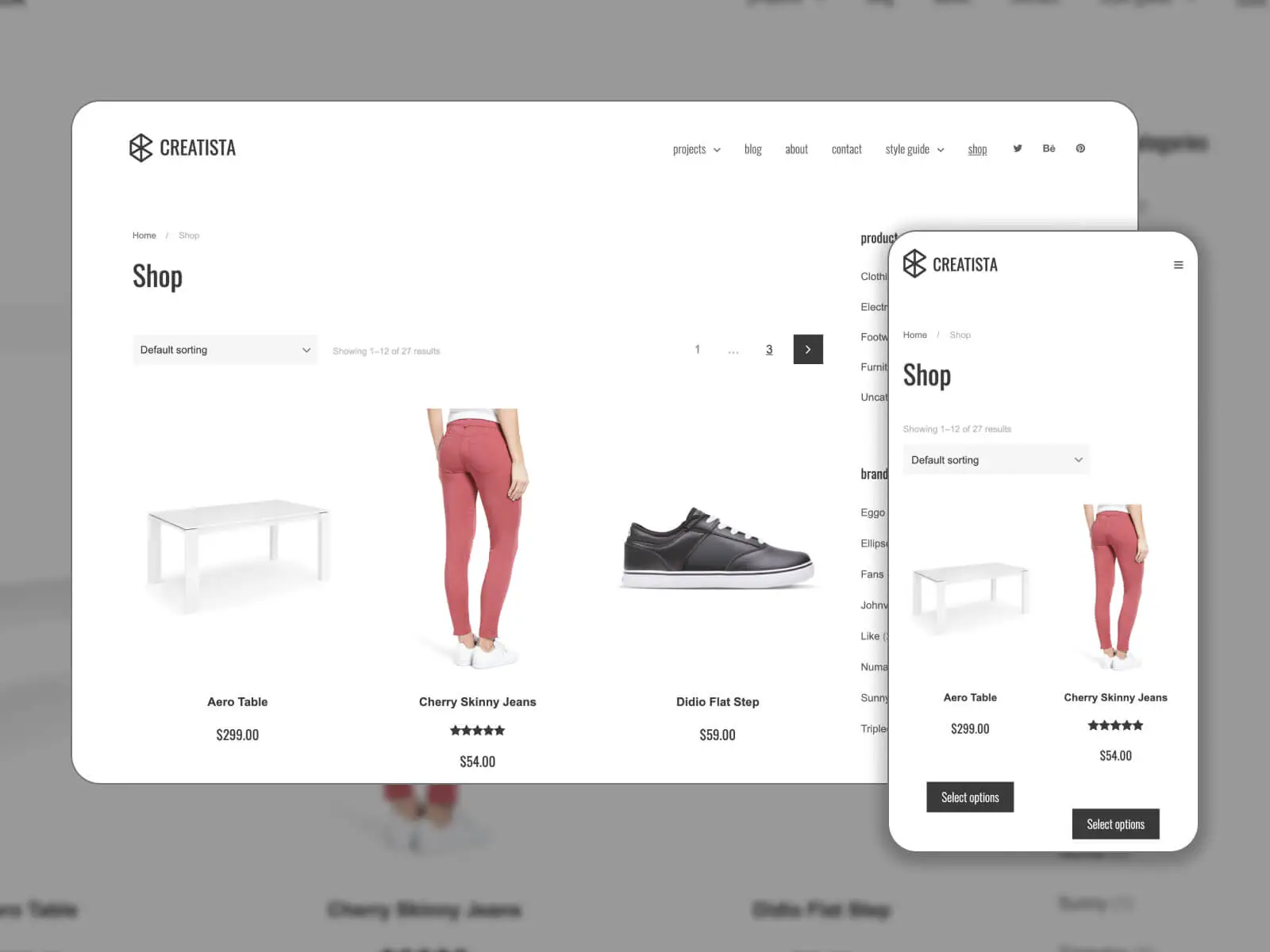 Immagine di Creatista: tema artistico SEO-friendly con integrazione WooCommerce nella gamma di colori darkslategray, indianred, white, grey e darkgray