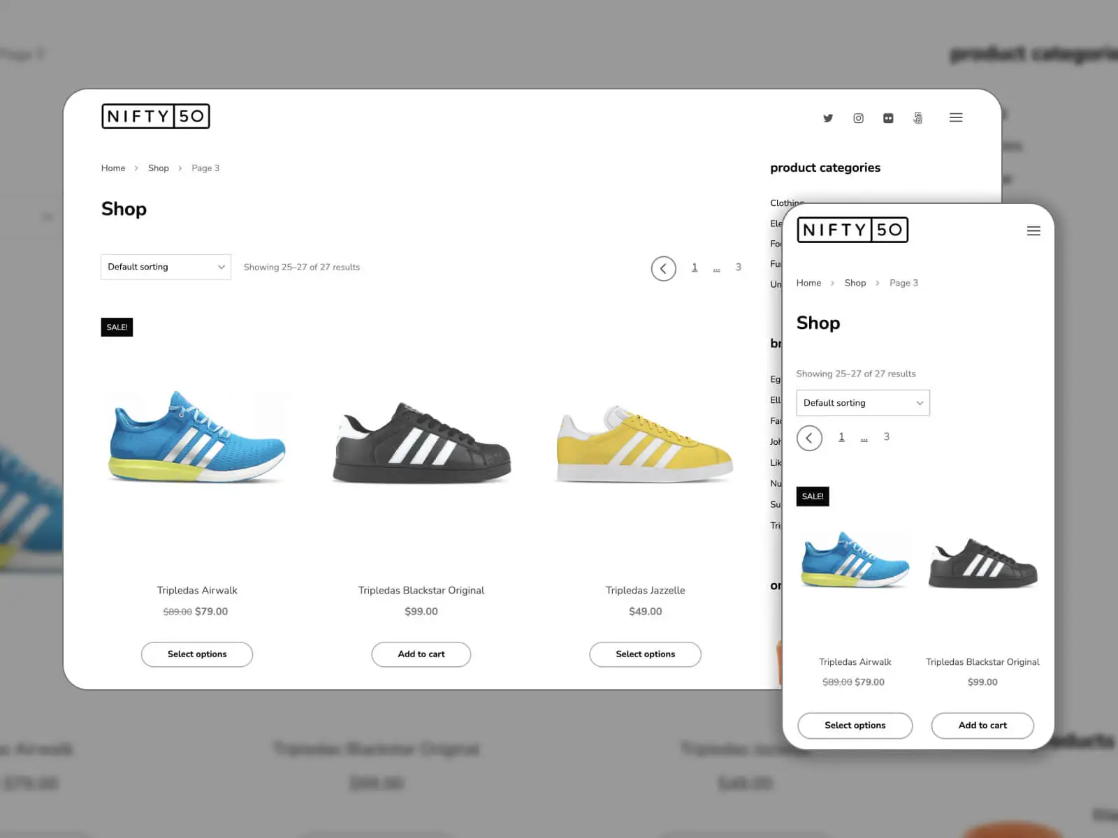 Immagine di Nifty 50: il miglior tema WP per collezioni d'arte con funzionalità di eCommerce nella combinazione di colori darkslategray, slategray, bianco, lightgray e darkgray