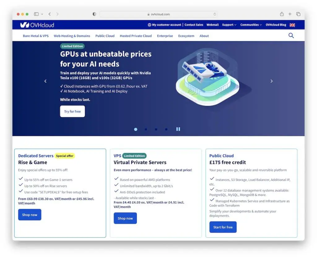 ovh hosting wordpress uni eropa