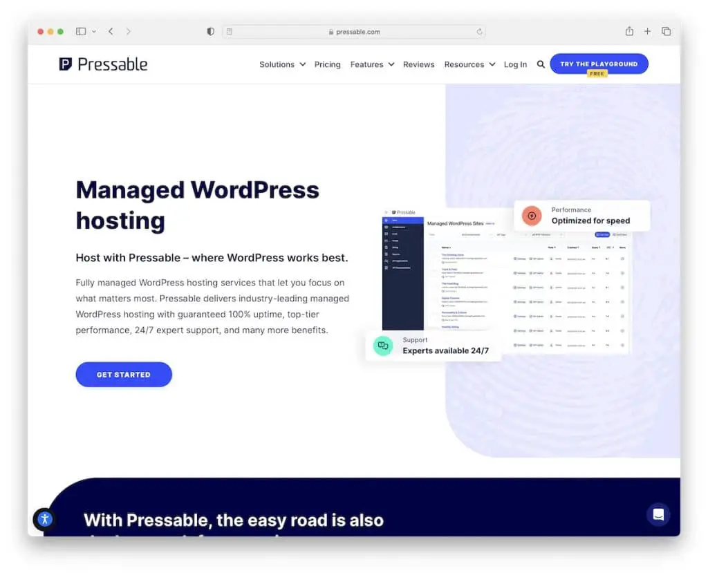 Pressable 관리형 WordPress 호스팅