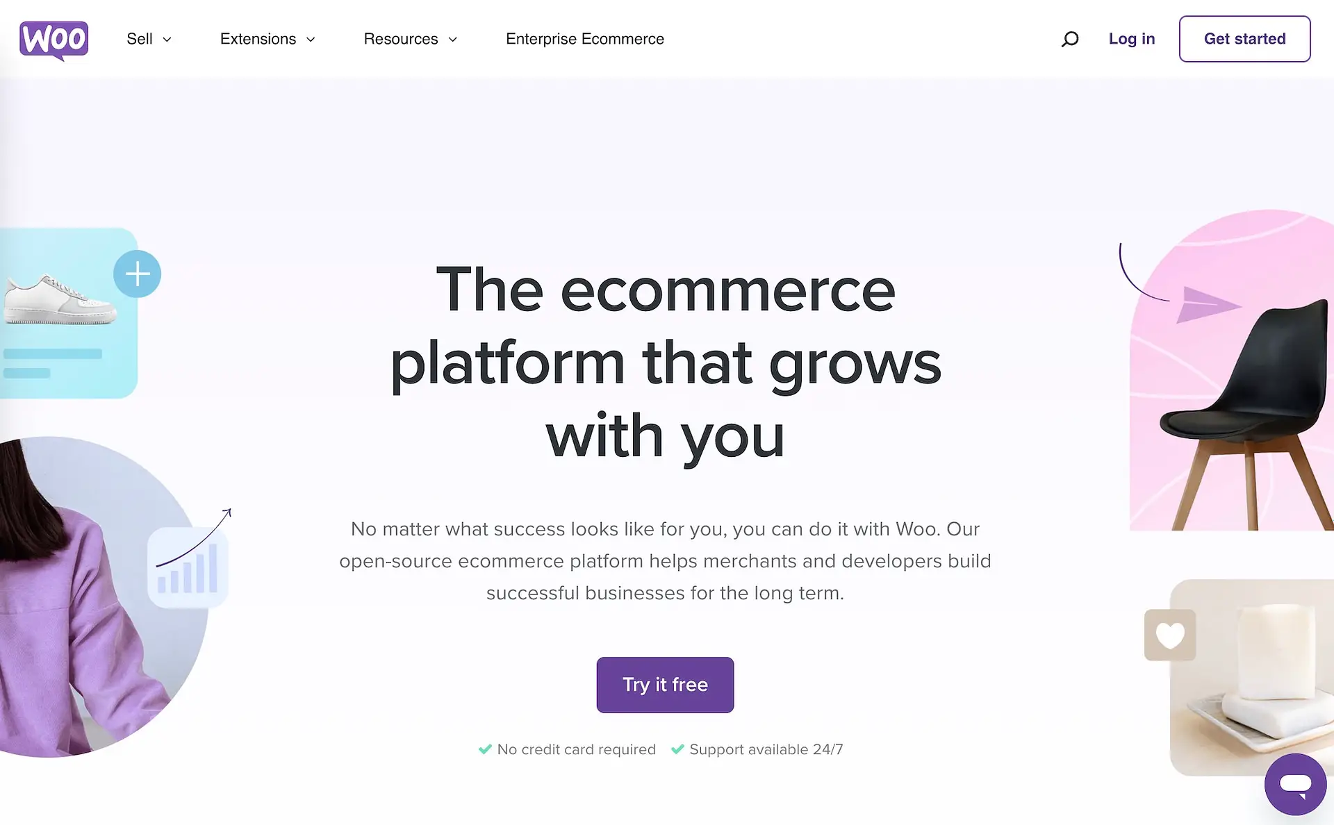 Página de inicio de WooCommerce.