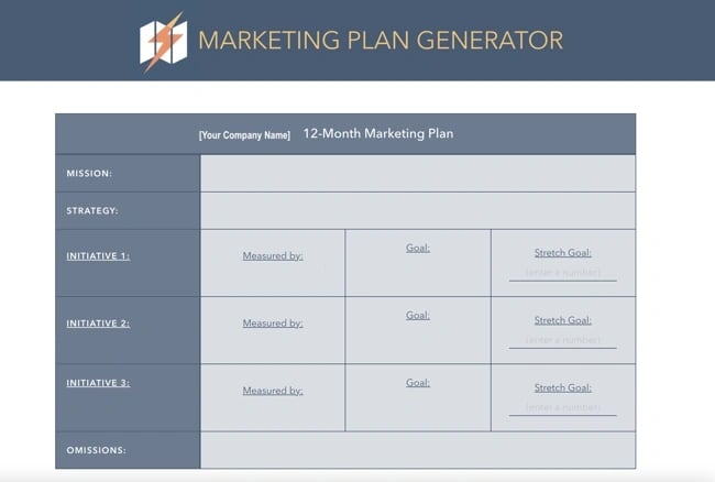 modèle de plan marketing simple