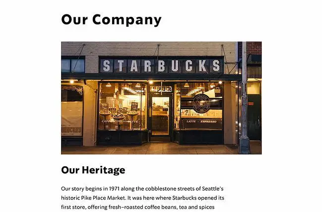 Ejemplos de perfiles de empresa: Starbucks