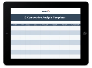 rapport de modèle d'analyse concurrentielle