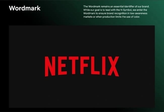 pautas de marca denominativa de la marca netflix