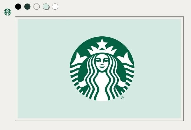 logo sirene starbucks disajikan dalam panduan gaya mereknya