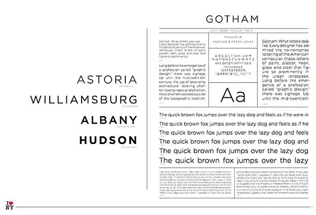 Ich liebe die Styleguide-Typografie der New Yorker Marke