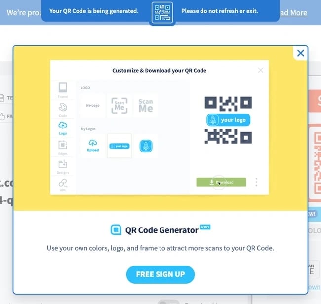 como criar um código QR: download