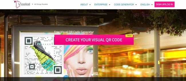 generator kode qr terbaik: visualead