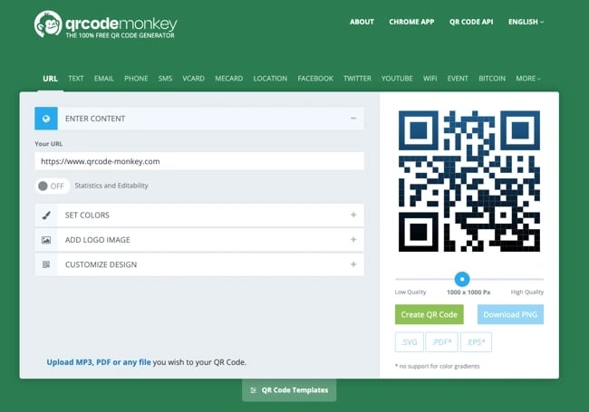 generator kode qr terbaik: monyet kode qr