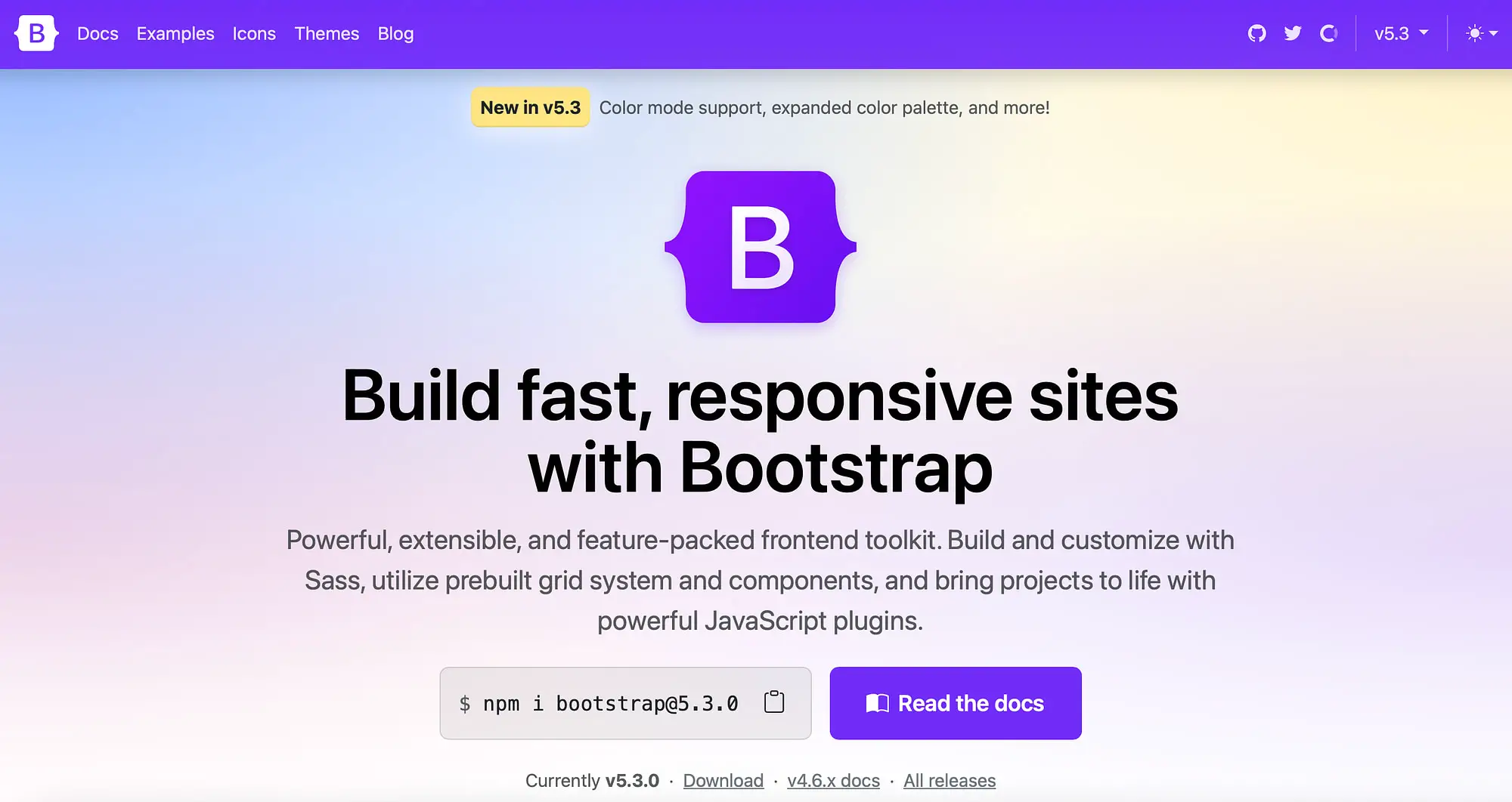 Quadro di bootstrap.