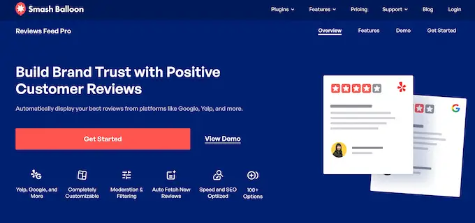The Smash Balloon Reviews Feed Pro WordPress plugin