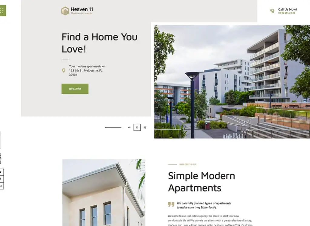 Heaven11 - Tema WordPress pentru proprietăți și apartamente imobiliare