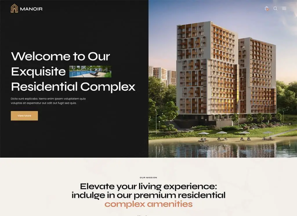 Manoir - Tema WordPress pentru proprietate unică și apartament