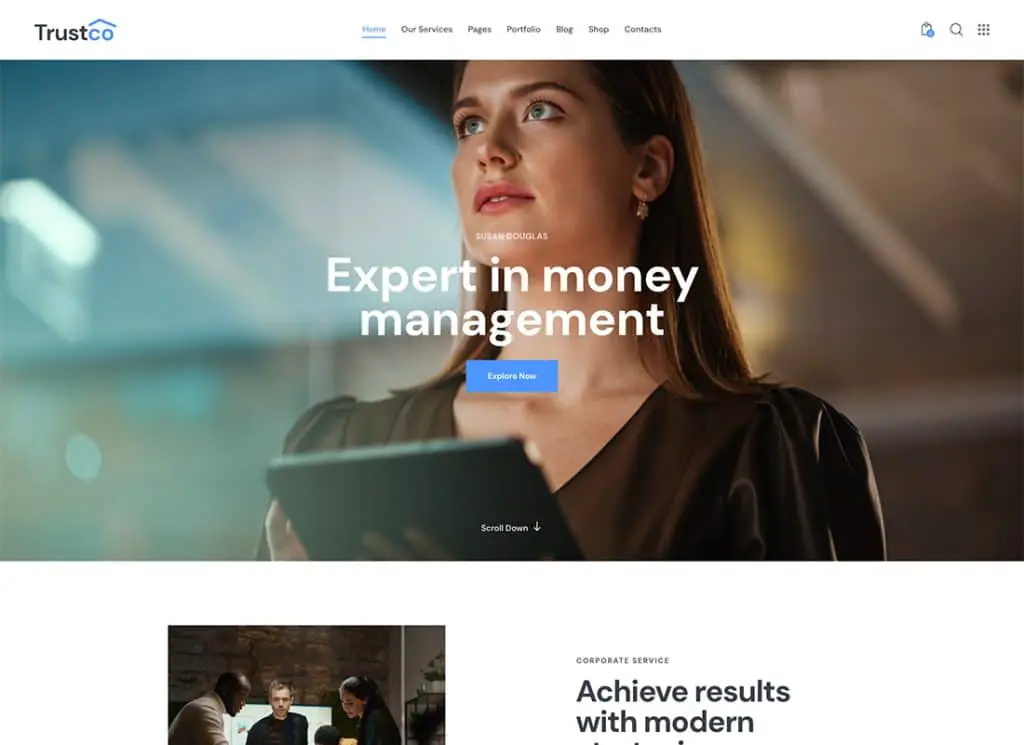 Thème WordPress pour agences d'assurance, finances et entreprises