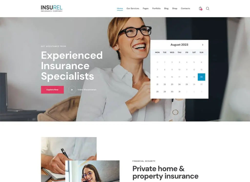 InsuRel - Tema de WordPress para seguros y finanzas
